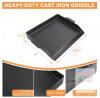NEW Heavy-Duty Cast Iron Griddle, 18.6" x 14", Pre-Seasoned, Integrated Handles - 2