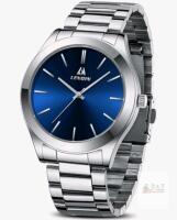 NEW LENQIN Quartz Stainless Steel Men&rsquo;s Wristwatch, Black Dial, Model 0547, 3 ATM Water Resistant