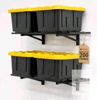 StoreYourBoard 1' x 2' Heavy-Duty Wall-Mounted Garage Shelves, 2-Pack, 200 lbs Capacity NO BINS INCLUDED