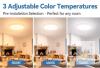 NEW CycevSun 15.8" LED Ceiling Light, Flush Mount, Dimmable, 24W, 3 Color Temp, ETL, White, Model MICA-CL40-W1PK - 3