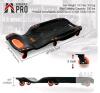 NEW Hydraulic Pro Mechanic Creeper 42"x21" Plastic, 350 lbs Capacity, 6 Wheels, Padded Headrest, Black/Orange - 2