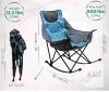 NEW Sunnyfeel Folding Rocking Camping Chair, Model CCAC2026XBU1, Blue, 300 lbs Capacity - 2
