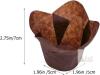 New 100pcs Lotus Style Baking Cups Cupcake Liners Cupcake Baking Cups Muffin Liners Greaseproof Paper Cup Cake Liner Oil Proof Paper (Dark Brown) - 2