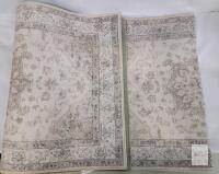 NEW Traditional Oriental Area Rug, 24"*96", Cream/Taupe, Machine-Made Polypropylene, Faded Floral Pattern