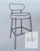 NEW PAIR Modern Black Upholstered Bar Stools with Metal Legs, Pair, SKU SJ-28HKBS01-JTBK-2 Retail's for $269.99 Dyhome - 2