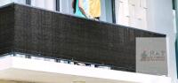 Black HDPE Balcony Privacy Screen 10ft x 3ft, 90% UV Block, Grommets, Ties/Rope Included