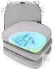 Sunrox 17"x16"x2.6" Grey Reversible Gel Memory Foam Seat Cushion with Ties
