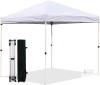 NEW Landmountain 10x10 Ft Pop-up Canopy Tent White w/ Carry Bag & 4 Ropes LS-131-10x10-White