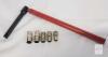 Breaker Bar with 5 Metric Spark Plug Sockets: 8&ndash;12mm, Chrome-Plated Steel, Knurled Handle