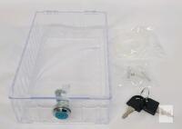 Mimoyalaso Thermostat Lock Box X004UMF4PL, Fits 4.5" or Smaller, Clear, 2 Keys, Mounting Kit