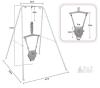 NEW Baby Jumper with Stand, Gray, Supports Up to 28 lbs, Foldable Design - 2