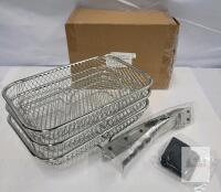 Stainless Steel Air Fryer Racks 8.5"x6.25", Set of 3, Universal Fit, Dishwasher Safe, Handle