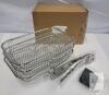Stainless Steel Air Fryer Racks 8.5"x6.25", Set of 3, Universal Fit, Dishwasher Safe, Handle