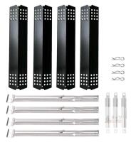 BBQSAVIOR PC16 Grill Heat Shield & Burner Kit Fit Master Chef 4-Burner BBQ, 4 Shields, 4 Tubes
