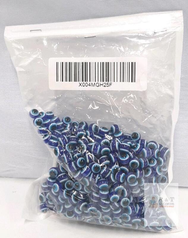 8mm Blue Glass Evil Eye Beads, 500 pcs, Chaton Beads, Round Dome, Craft Jewelry Making