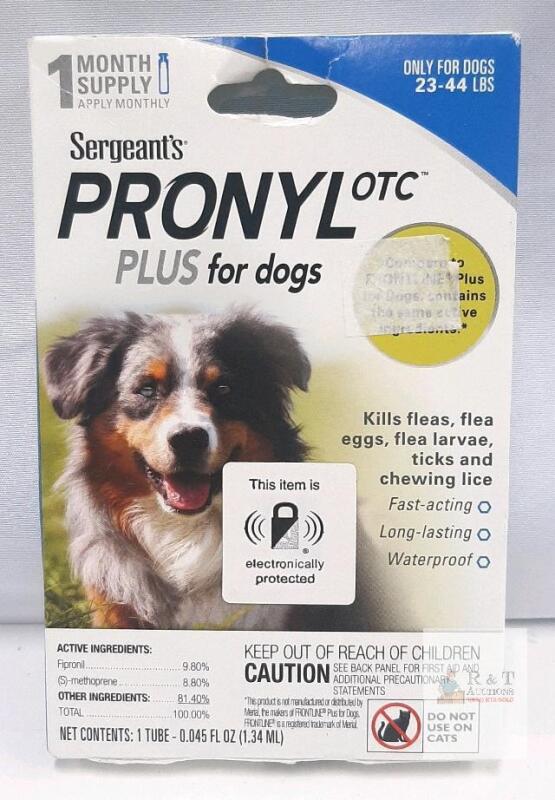 Sergeant's Pronyl OTC Plus for Dogs 23-44 lbs, 1-Month Supply, Waterproof Flea & Tick Treatment