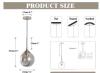 KCO Modern Nordic Pendant Light, Smoke Gray Glass Shade, Adjustable Height, E26 Base new - 3
