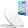 Hibbent 1CLICK40V-W Elongated Toilet Seat, Soft Close, Quick Release, White new