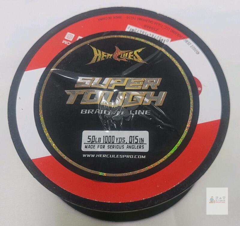 Hercules Super Tough 50 lb 1000 yds Braided Fishing Line &ndash; Bright Yellow