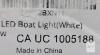 Set of 6 LED Boat Lights, Model CA UC 1005188, White, 12V, Surface Mount, Includes Screws - 2