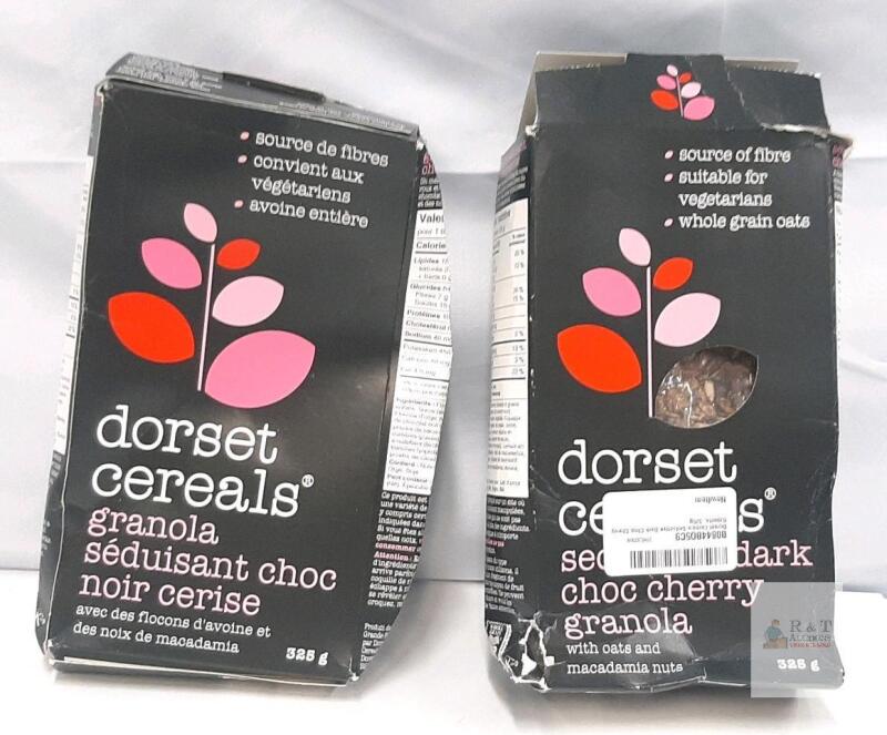 Dorset Cereals Seduisant Dark Choc Cherry Granola 325g Boxes, Vegetarian, Oats, Damaged Packs