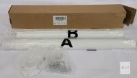 Adjustable Closet Rod, 17-40 Inches, White, Includes Mounting Hardware