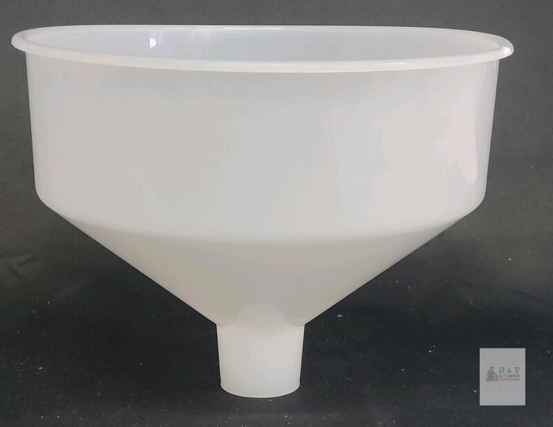 Large HDPE Funnel, 11.75" Diameter, 7.25" Height, 2" Spout OD
