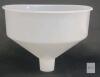 Large HDPE Funnel, 11.75" Diameter, 7.25" Height, 2" Spout OD