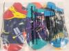 Space-Themed 6 Pair Ankle Socks, Multicolor, Vacuum Sealed, Unisex Fits US Men 6-12, Cotton Blend - 2