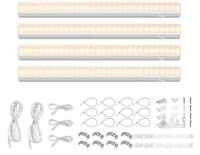 Barrina 4-Pack 2ft LED Light Bar Kit, 40W, 4400lm, 5000K, White, Under Cabinet/Utility