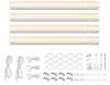 Barrina 4-Pack 2ft LED Light Bar Kit, 40W, 4400lm, 5000K, White, Under Cabinet/Utility