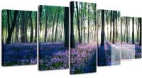 NEW Pyradecor FCA-AH5015 5-Piece Canvas Wall Art Set &ndash; Early Morning Forest Scene