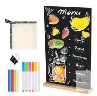 NEBURORA 8x12 Inch Tabletop Chalkboard Menu Kit with Stand, Markers, Chalk, and Cloth