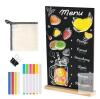 NEBURORA 8x12 Inch Tabletop Chalkboard Menu Kit with Stand, Markers, Chalk, and Cloth