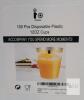 12 oz Disposable Plastic Cups with Gold Rim, 100 Pack, BPA-Free, - 4