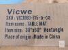 NEW Vicwe 30"x60" Rectangle Frosted PVC Table Mat, Waterproof Desk/Dining Table Protector - 2
