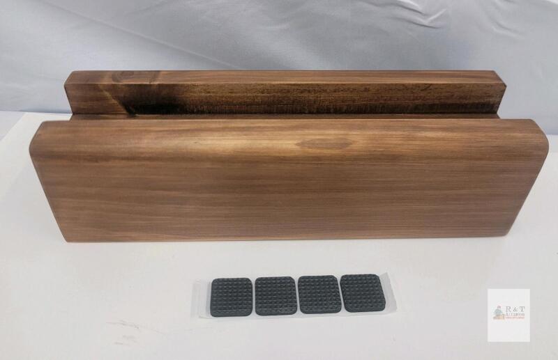Wooden Full Length Mirror or Artwork Display Stand, 10 Inch, Freestanding, Non-Slip Pads,
