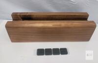 Wooden Full Length Mirror or Artwork Display Stand, 10 Inch, Freestanding, Non-Slip Pads,