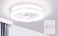 NEW Volisun KT-8223 Ceiling Fan with LED Light, 19.7" Flush Mount, Remote & App Control