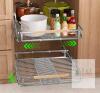NEW Expandable Cabinet Pull Out Basket, Model LOCVCDA-L0505-3x2 CND, 2-Tier, Chrome Finish