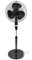 NEW 16" Black Oscillating Pedestal Fan, Adjustable Height up to 47", 3 Speeds, Tilt Head