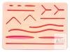 3-Layer Silicone Suture Practice Pad with 14 Pre-Cut Wounds, Reusable, Latex-Free, 7"x5.5"