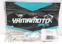 Yamamoto 9" Single Tail Grub Soft Plastic Bait, Blue Pearl/Silver Flake, 4 Pack, YAM-40-20-031