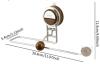 Suction Cup Wall-Mounted Towel Holder, Chrome/Wood Accent, 11.97"&mdash;Fits Standard Rolls - 2