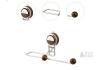 Suction Cup Wall-Mounted Towel Holder, Chrome/Wood Accent, 11.97"&mdash;Fits Standard Rolls - 3