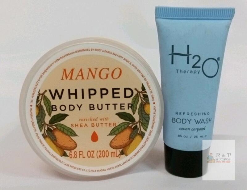 Body & Earth Mango Whipped Body Butter 6.8oz & H2O Therapy Body Wash 0.85oz, Sealed