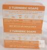 2 NEW (Boxes creased) 4 BAR TOTAL) Body & Earth Turmeric Soap Bars 2 Pack 3.5 oz Each Vegan Exfoliating & Moisturizing &ndash; Exp 12/2027