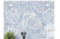 HeloHo Light Blue Floral Peel and Stick Wallpaper, 78.7" x 17.3", Waterproof, Removable
