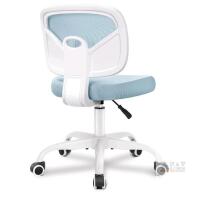 NEW Light Blue Mesh-Back Swivel Desk Chair, Model 777, Adjustable Height, No Armrests