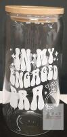 Engagement Themed Glass Jar with Bamboo Lid &ndash; 'In My Engaged Era'